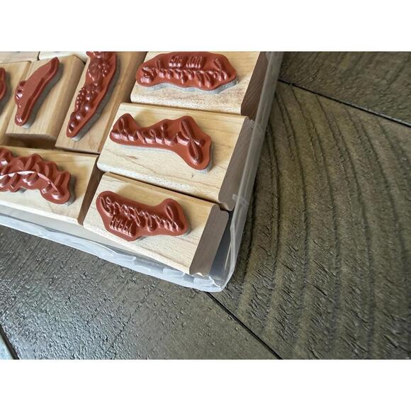 Stampin’ Up Botanical Bliss wood block rubber stamp set - Picture 4 of 6